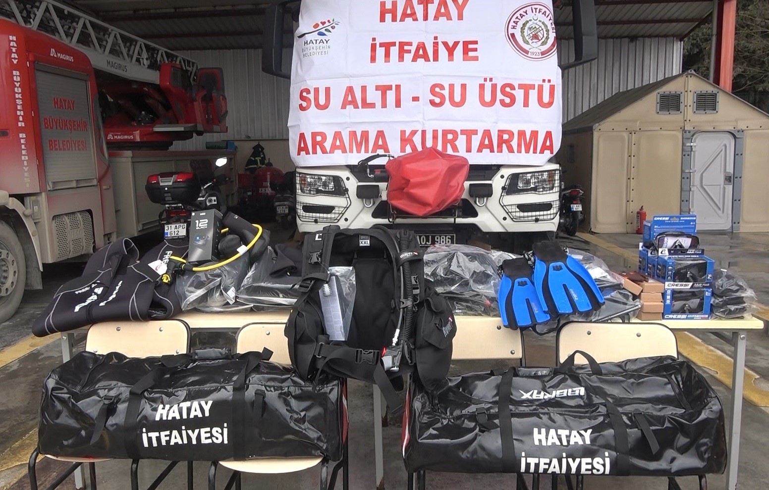 Hatay’da depremde zarar gören su altı ve su üstü arama ekiplerinin ekipmanı güçlendirildi
