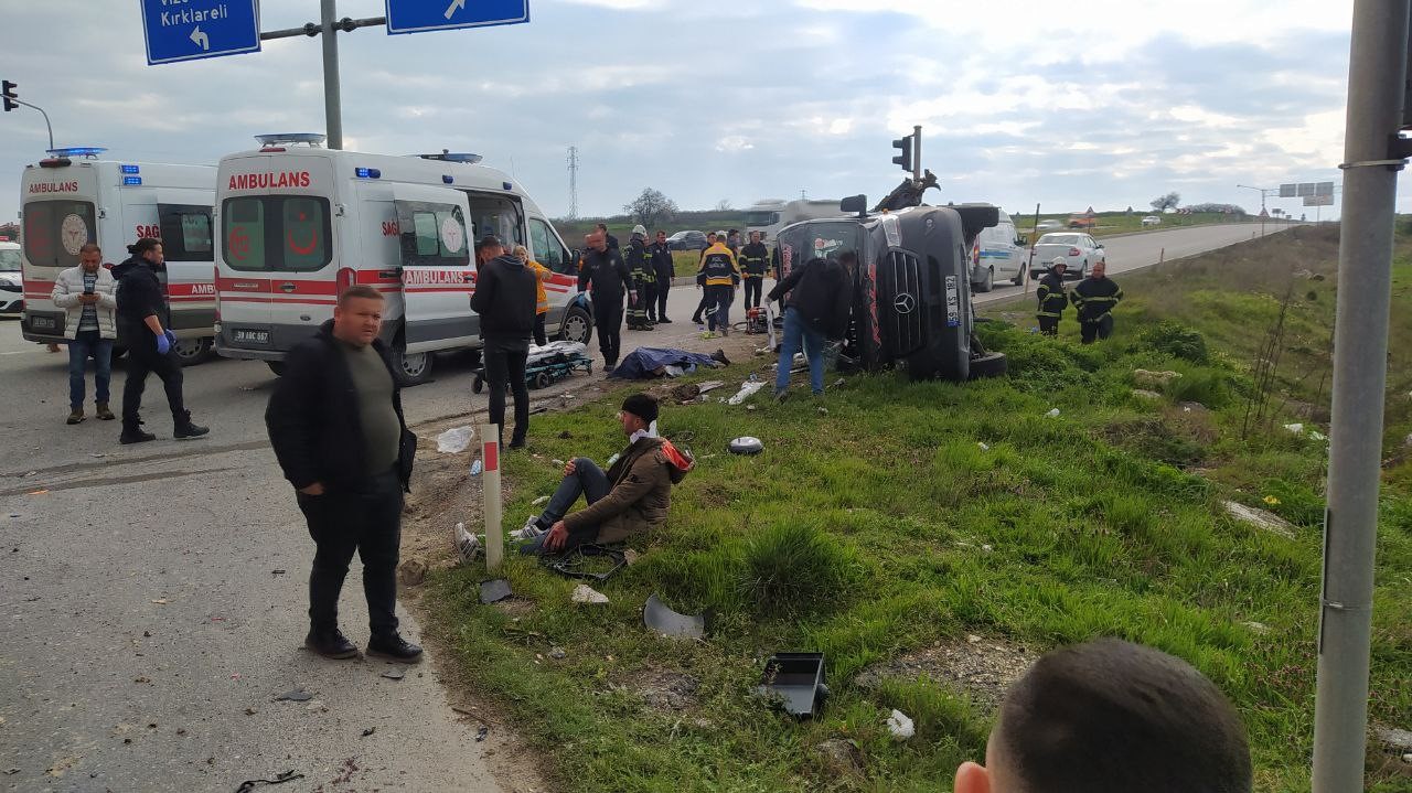 Feci kaza havadan g&ouml;r&uuml;nt&uuml;lendi
