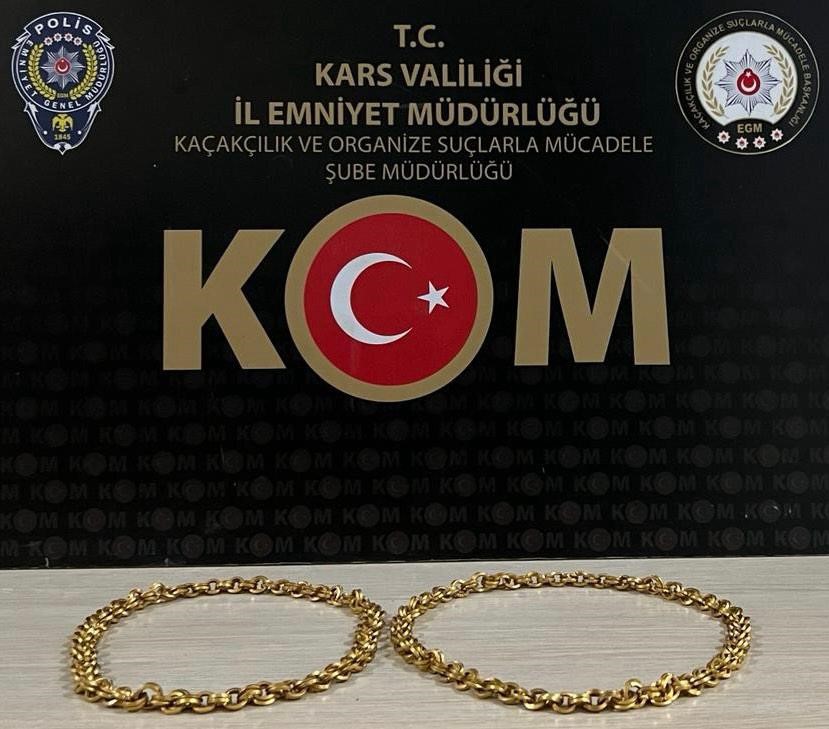 Kars’ta 686 gram altın ele geçirildi