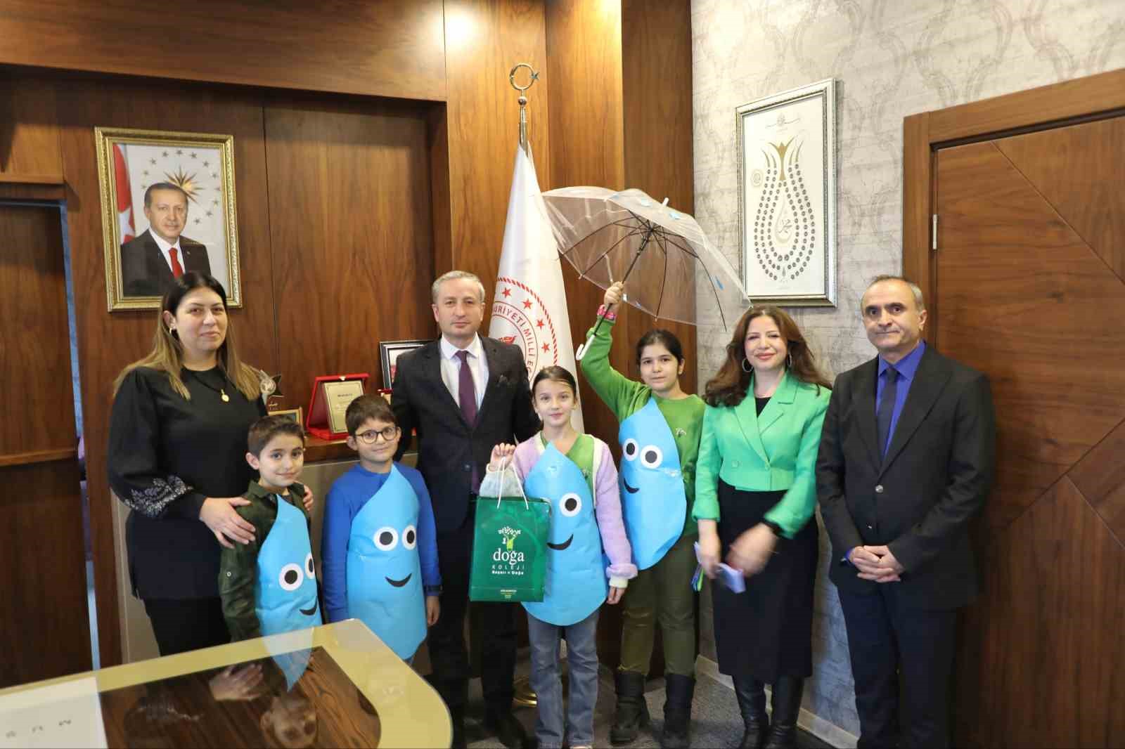 Ağrı’da Dünya Su Günü’nde öğrenciler Milli Eğitim Müdürü Kökrek ile buluştu