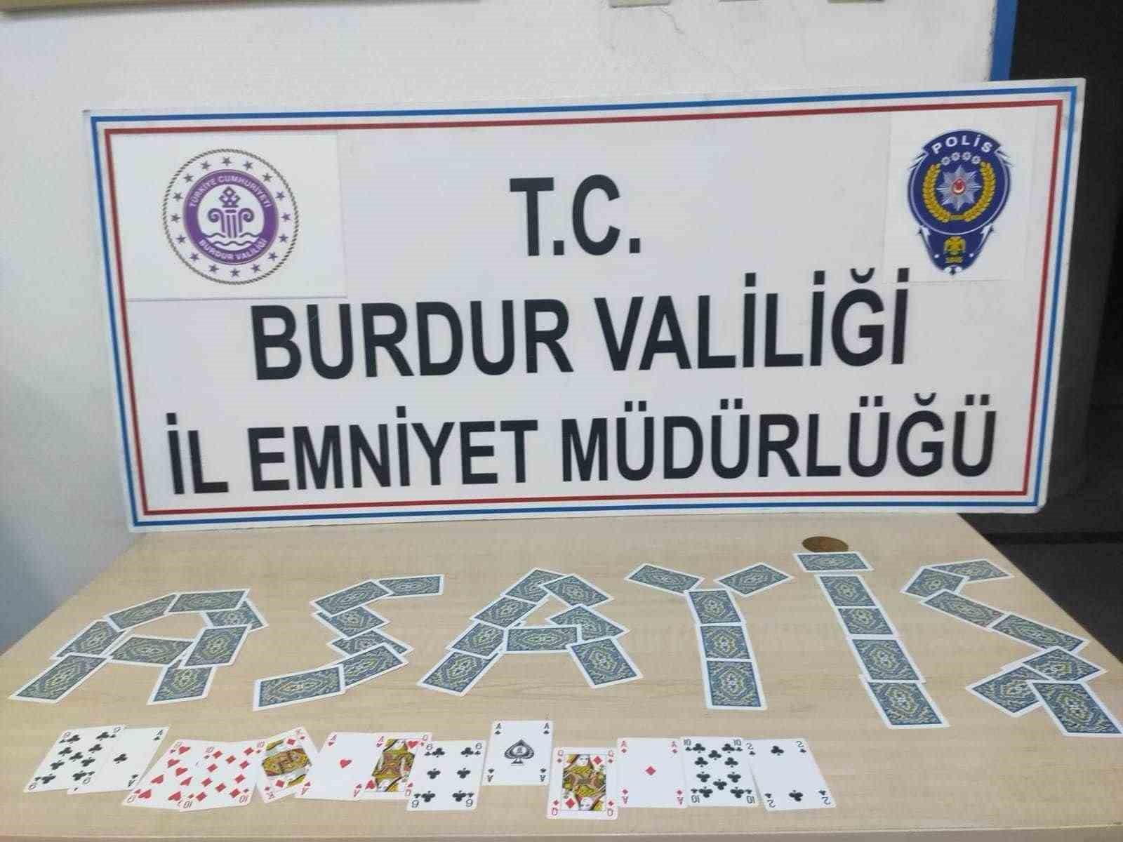 Burdur’da kumar operasyonu: 4 kişiye işlem yapıldı