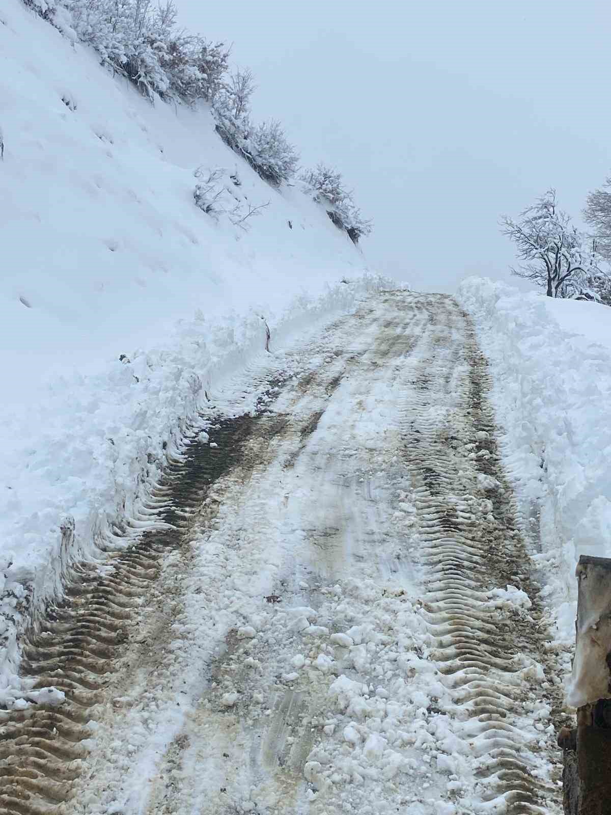 Siirt&rsquo;te kardan kapanan yolda mahsur kaldığı ara&ccedil;lar kurtarıldı
