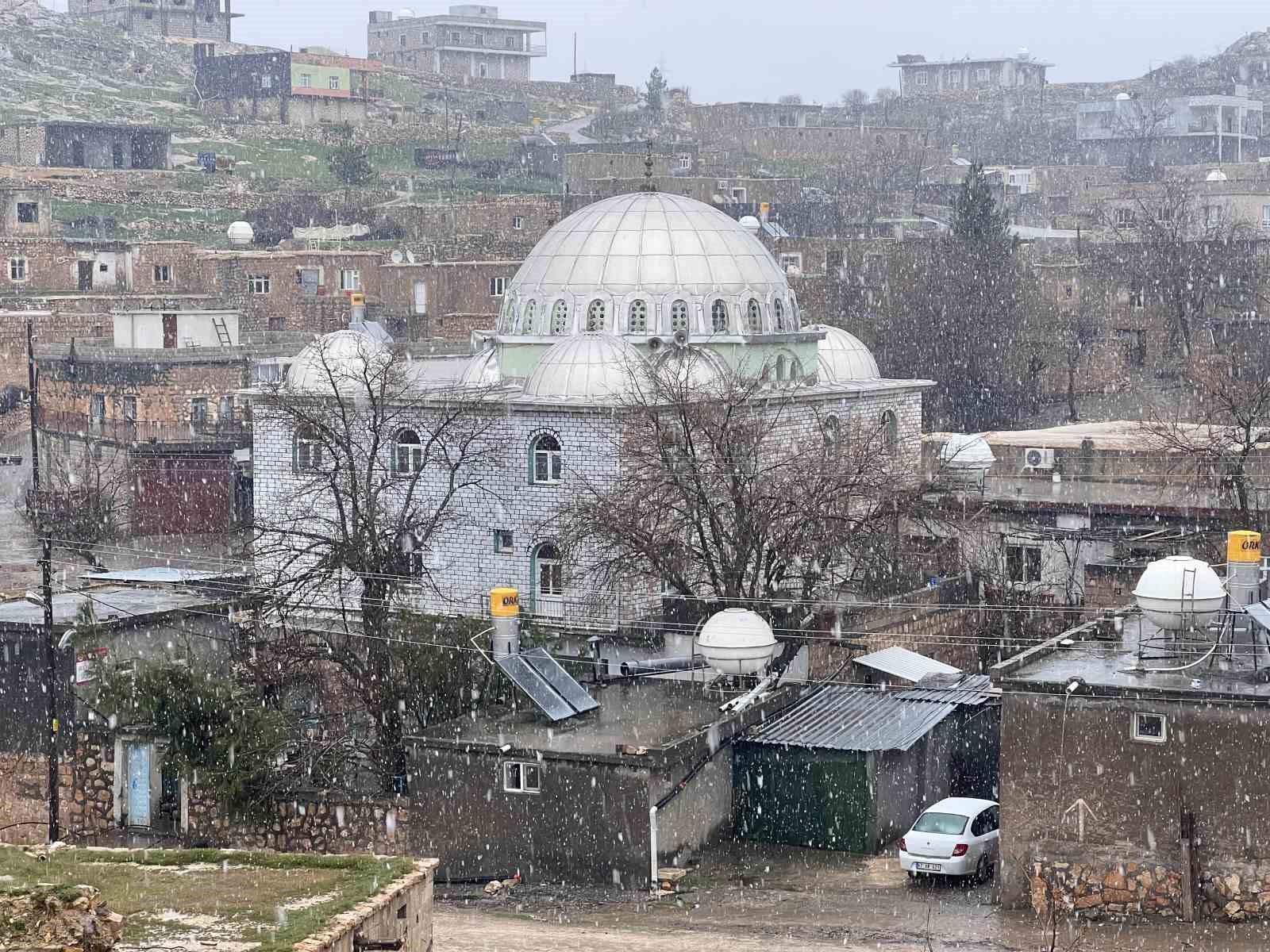 Mazıdağı’nda martta kar yağışı
