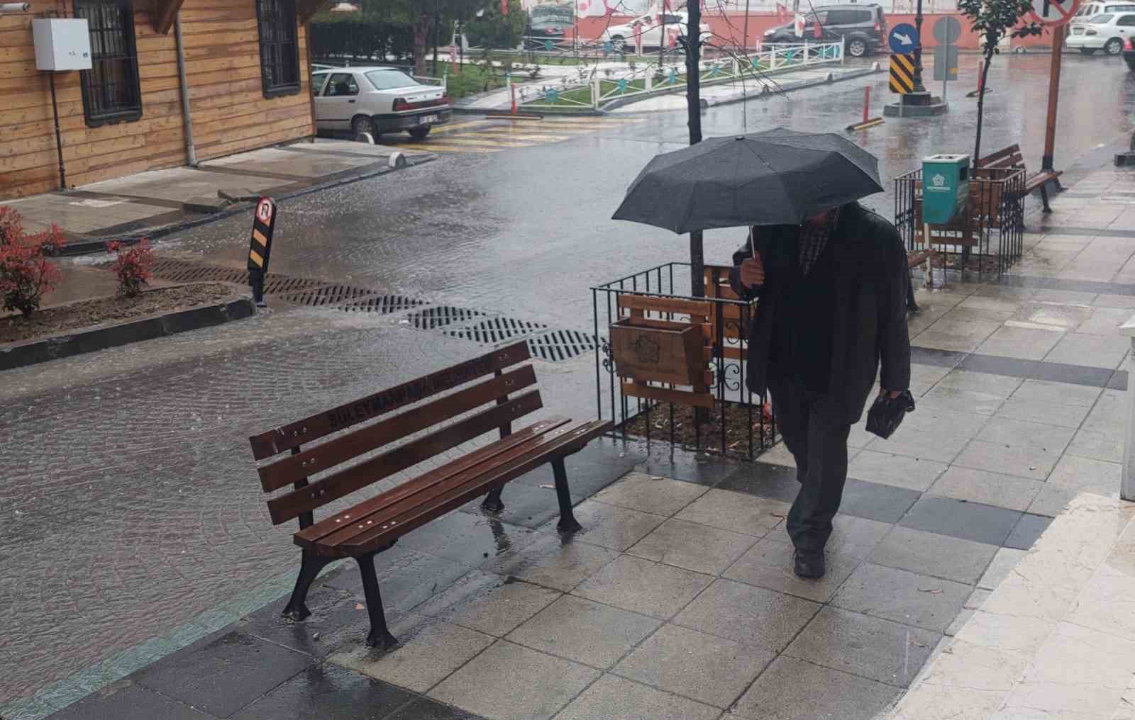Tekirdağ&rsquo;da sağanak yağış
