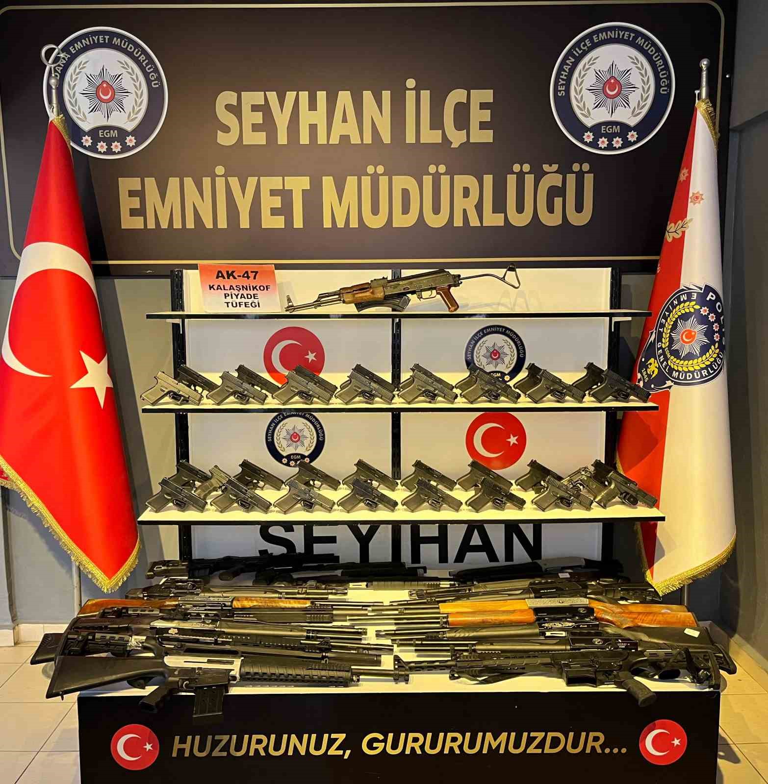 Adana’da ruhsatsız silah yakalatan 9 kişi tutuklandı
