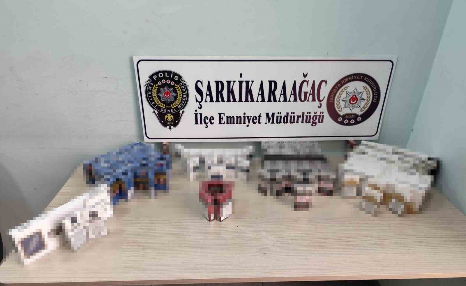 Isparta’da 261 paket kaçak sigara ele geçirildi