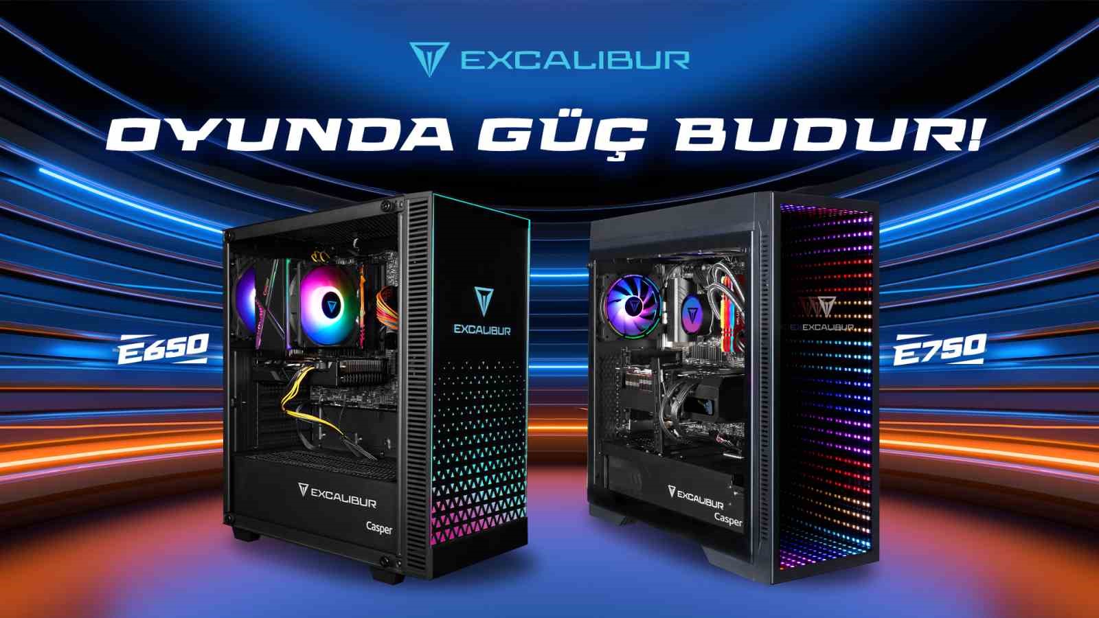 Excalibur E650 ve E750 masaüstü oyun bilgisayarları binlerce konfigürasyon seçeneği sunuyor