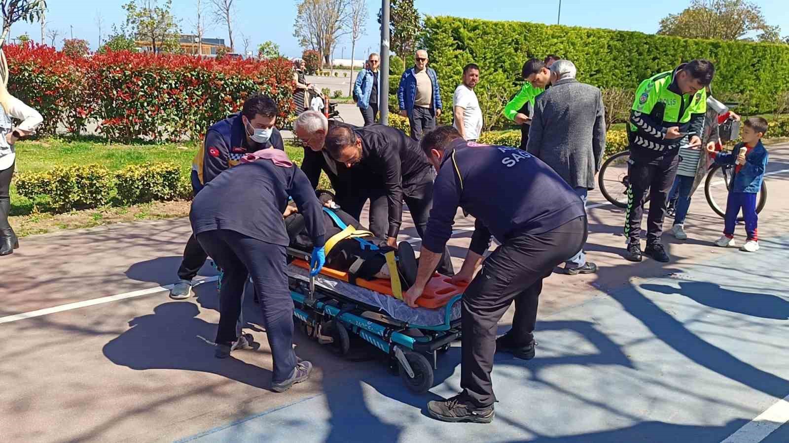 Ordu’da bisikletin çarptığı kadın yaralandı