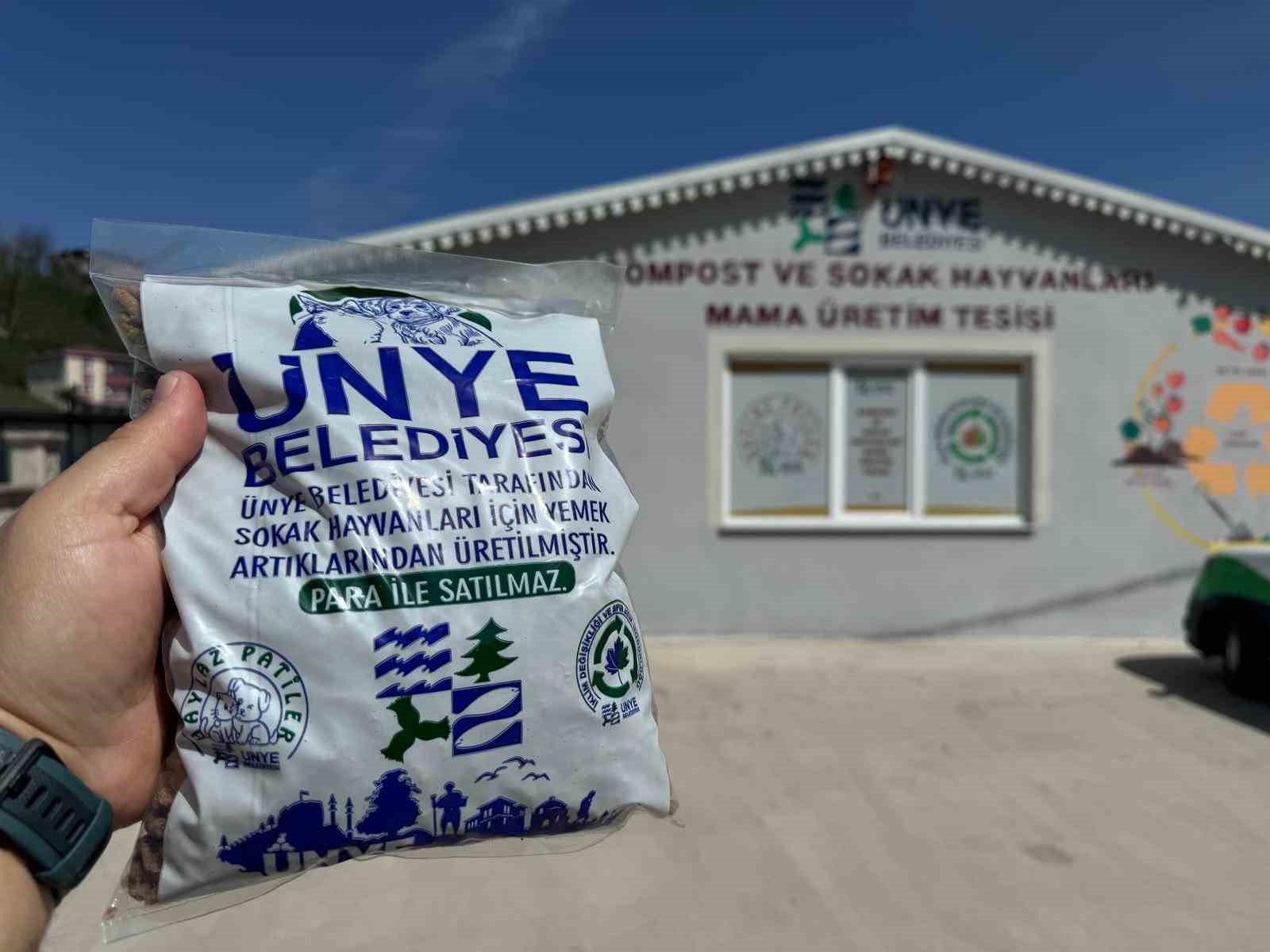 Ünye’de artan iftar yemekleri sokak hayvanları için mama oldu