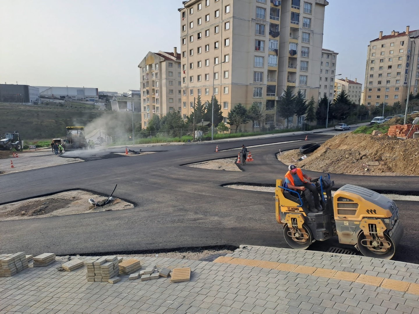 Kirazpınar’da üstyapı çalışması