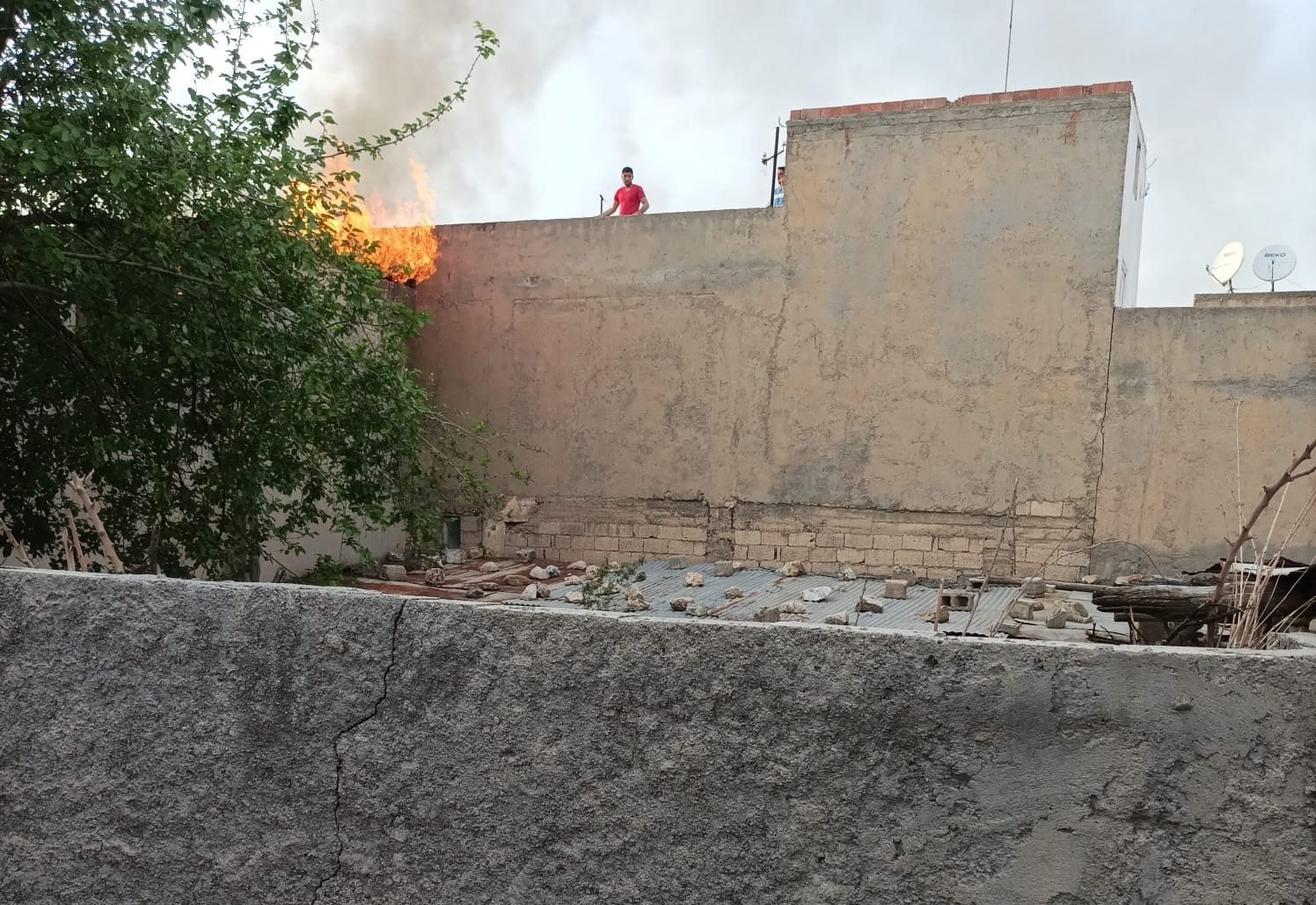 Nusaybin’de bir evde yangın çıktı
