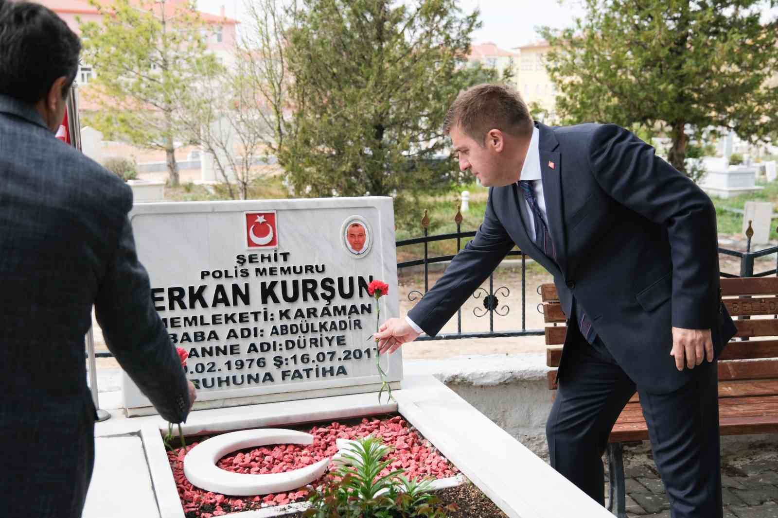 Karaman’da şehitlik ziyareti
