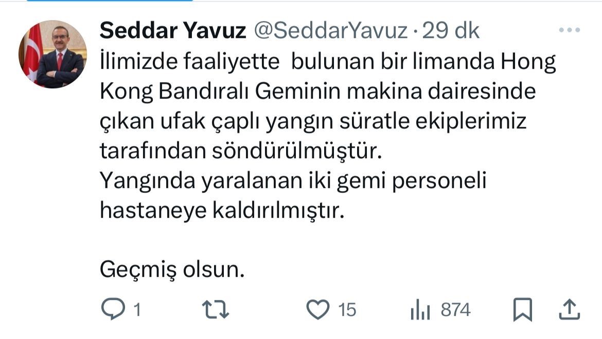 Gemide yangın çıktı: 2 yaralı
