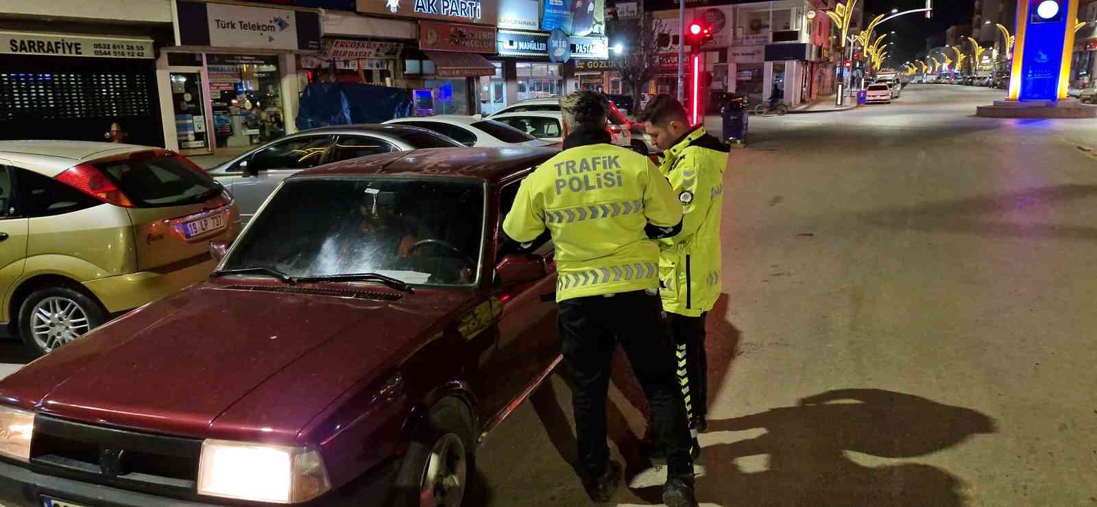 Alaca polisinden huzur ve asayiş uygulaması