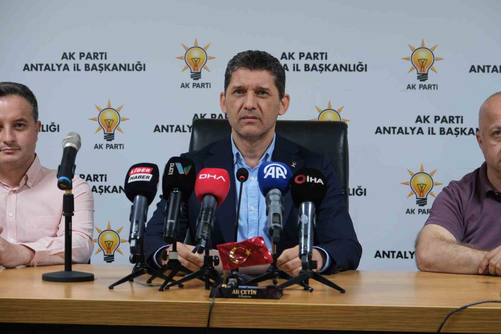 AK Parti İl Başkanı Ali Çetin: "Teleferik kazası adli bir olaydır"
