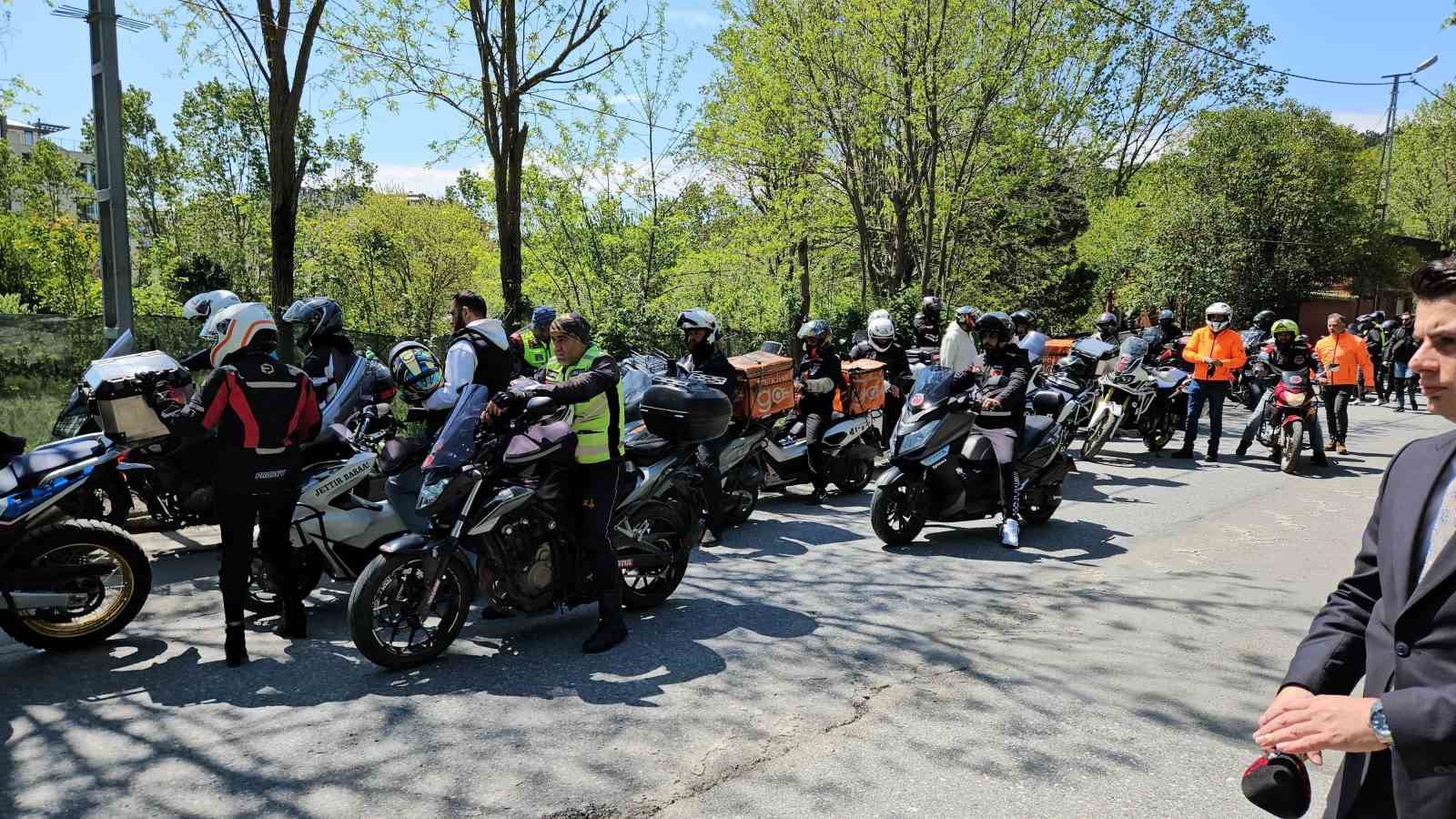 Motosikletliler ’Oğuz Murat Aci için adalet’ diyerek buluştu
