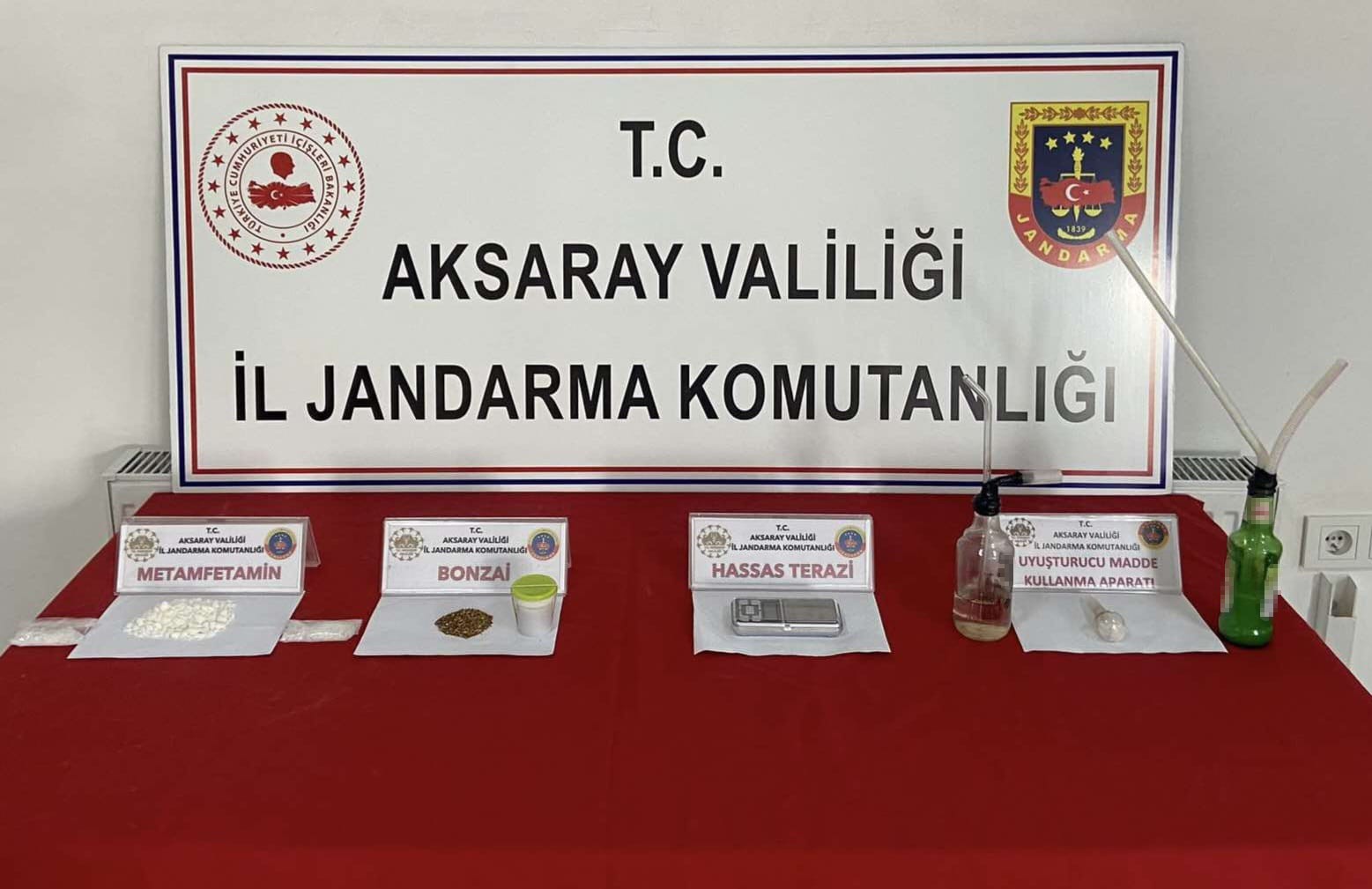 Aksaray jandarmadan uyuşturucu operasyonu: 2 gözaltı, 1 tutuklama