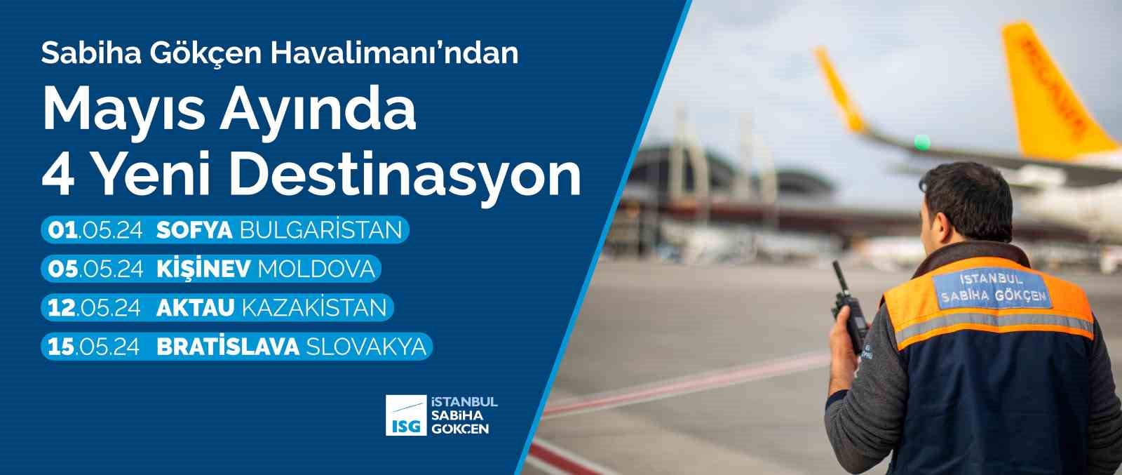 Sabiha Gökçen Havalimanı’ndan Mayıs ayında 4 yeni destinasyon
