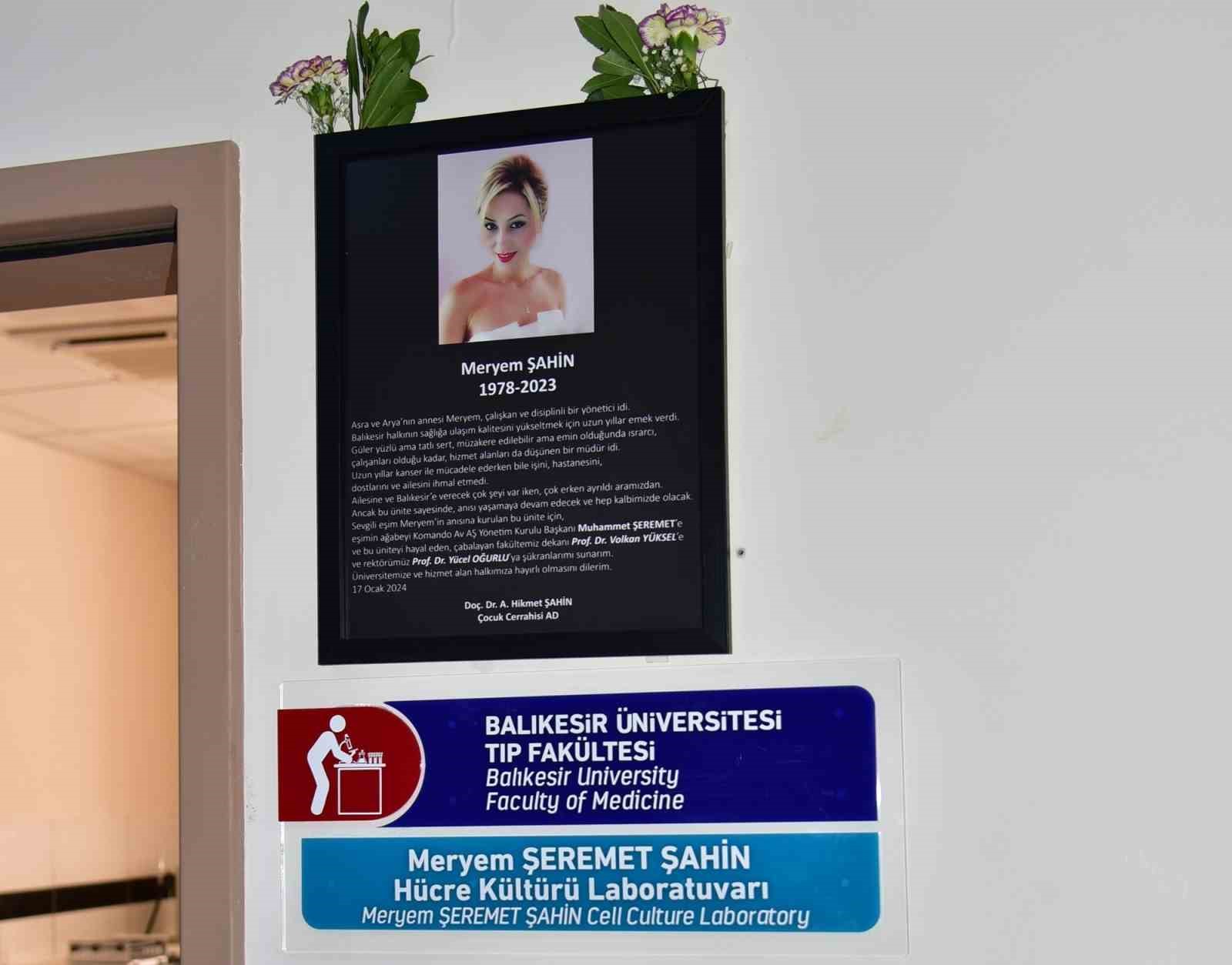 Tıp Fakültesinde bir hayırsever tarafından hücre kültürü laboratuvarı açıldı