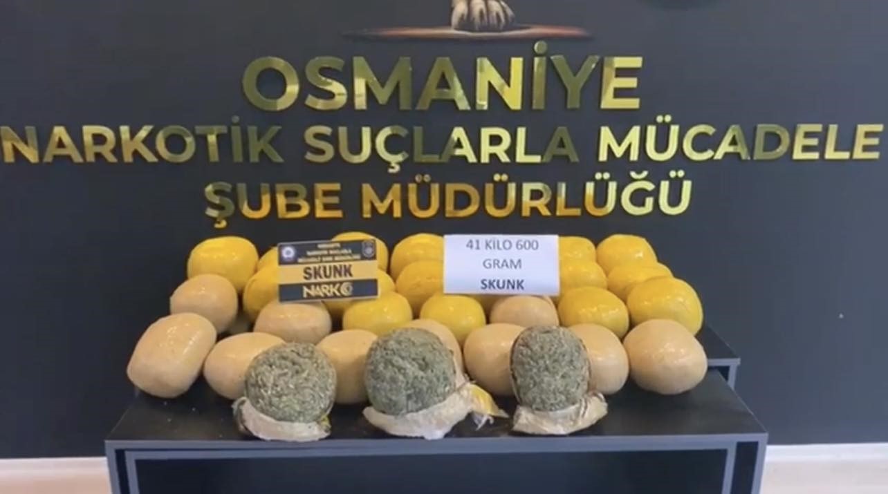 Osmaniye’de durdurulan tırda 41 kilo 600 gram uyuşturucu ele geçirildi
