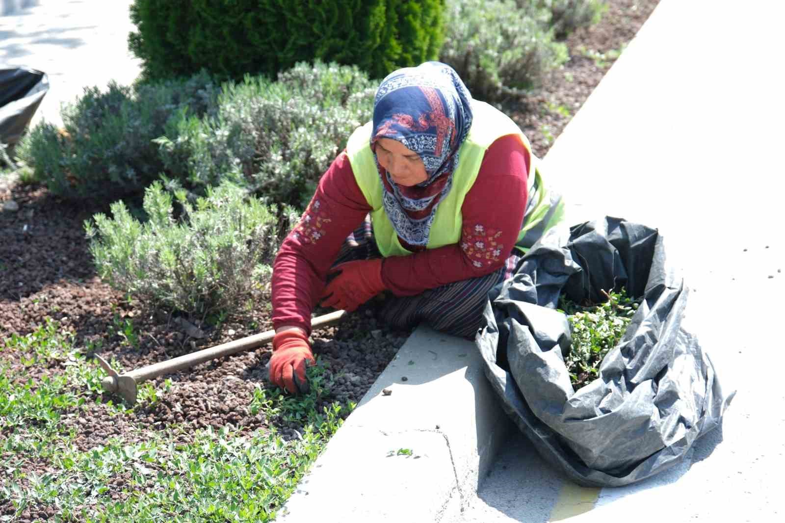 Park ve bahçelere kadın eli değdi
