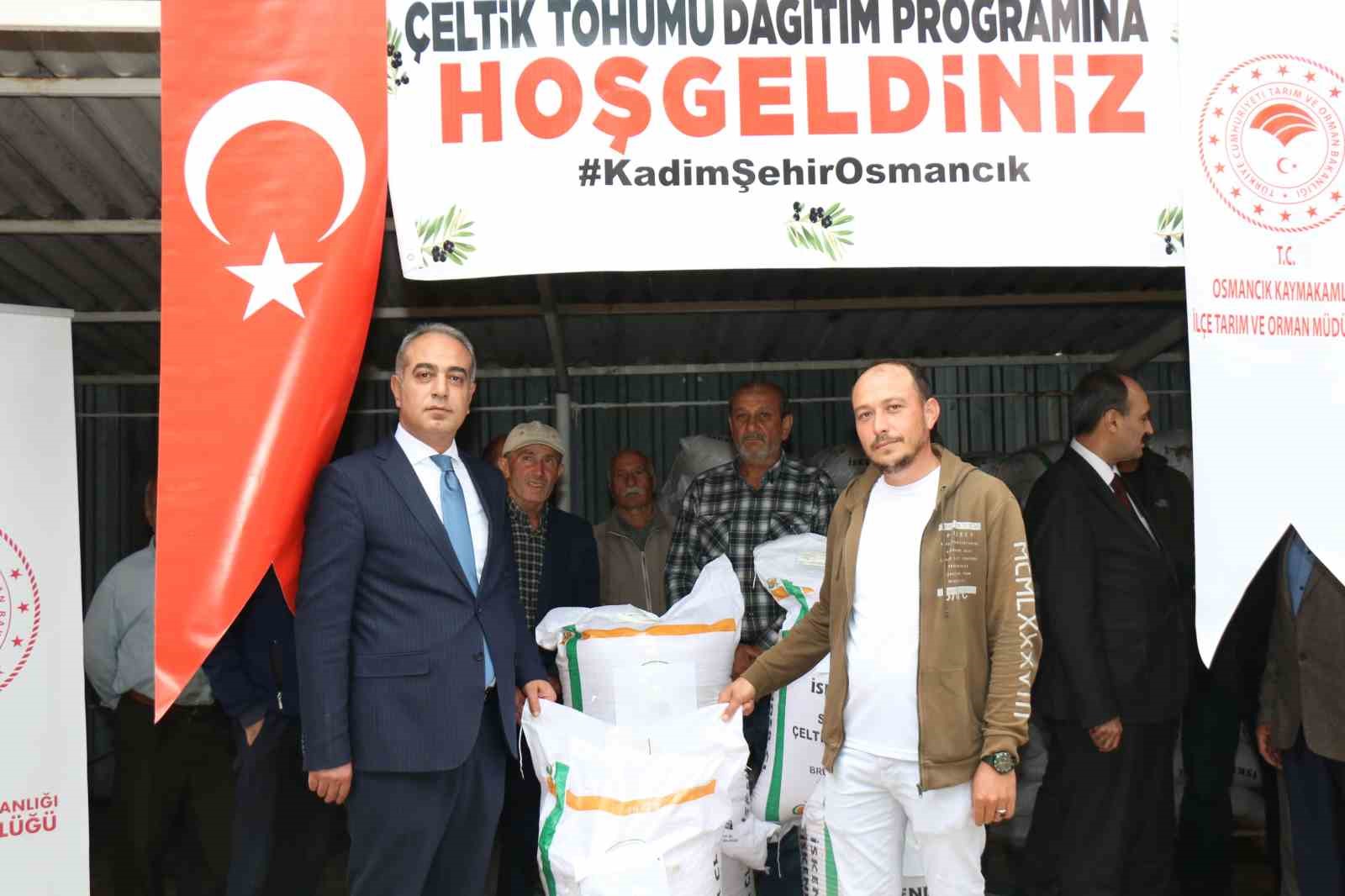 Osmancık&rsquo;ta &uuml;reticilere 18 ton &ccedil;eltik tohumu dağıtıldı
