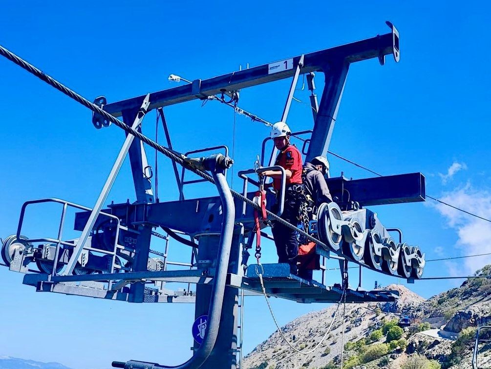 Fethiye Babadağ’da teleferik tatbikatı