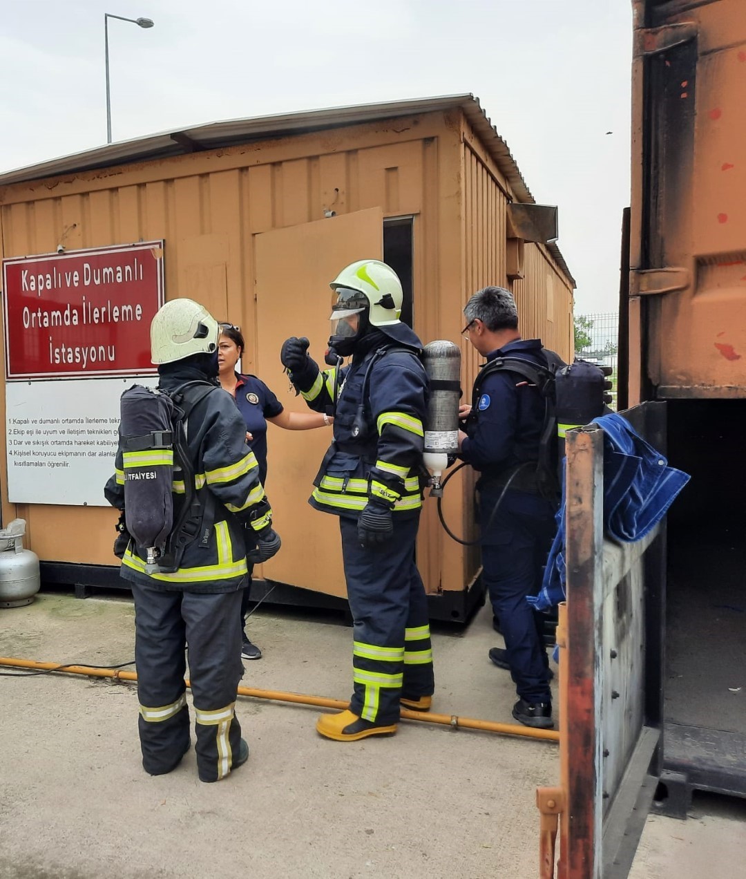 Yangın eğitimi için Tekirdağ’dan Kocaeli’ye geldiler