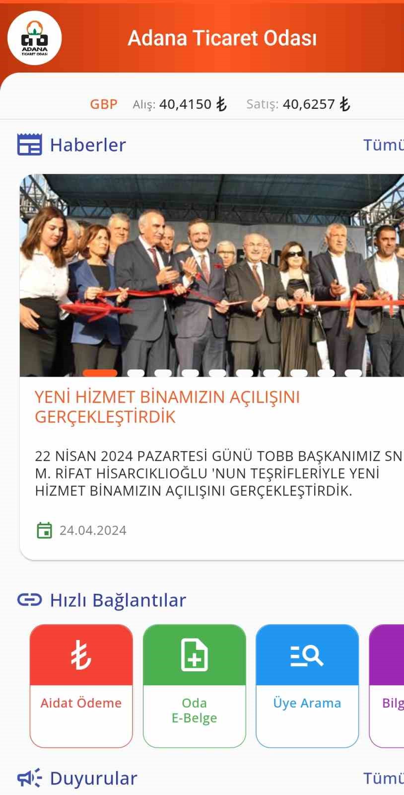 Adana Ticaret Odası Mobil Uygulama hayata geçirildi
