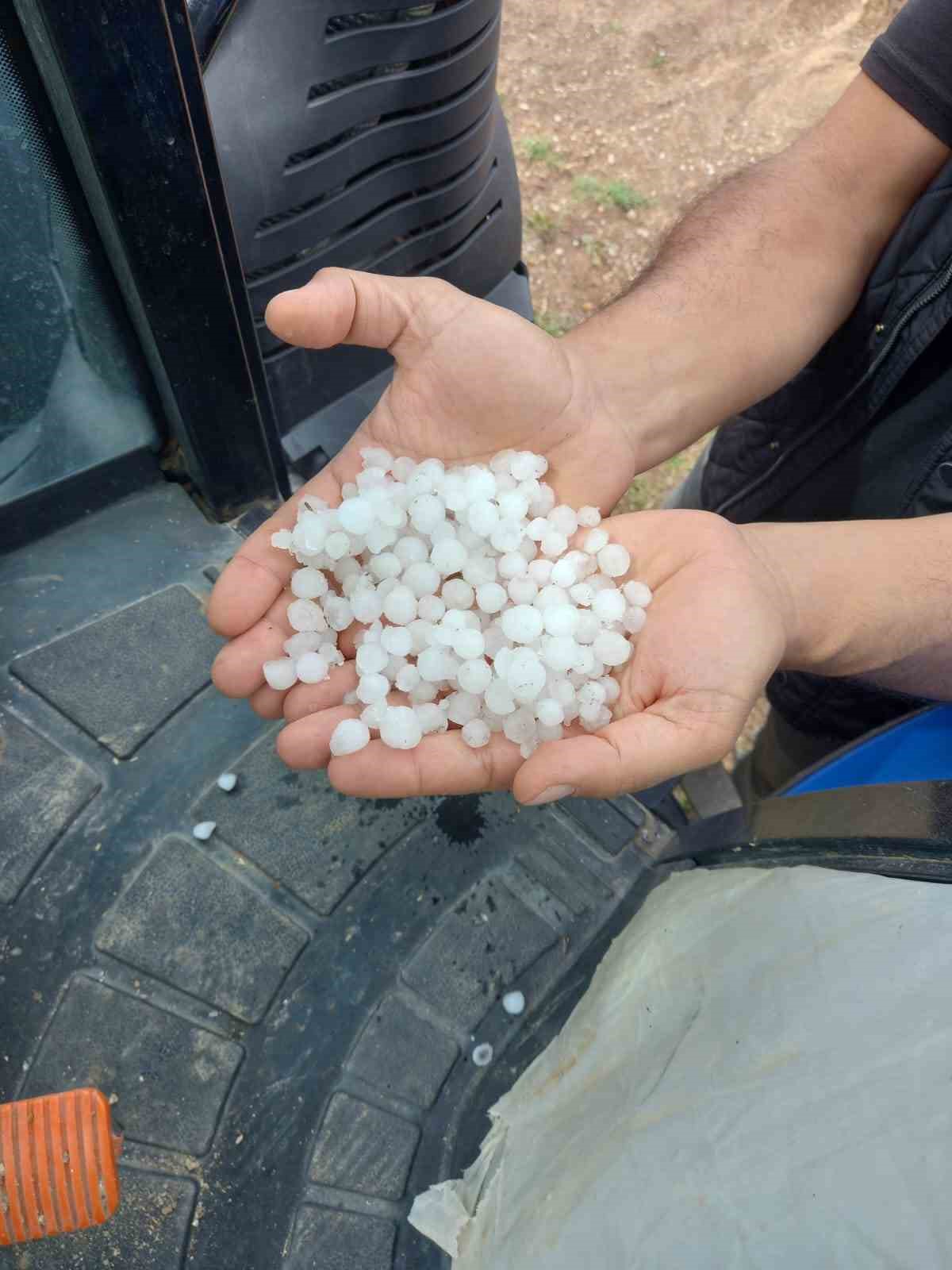 Diyarbakır’da dolu yağışı ekili arazileri vurdu
