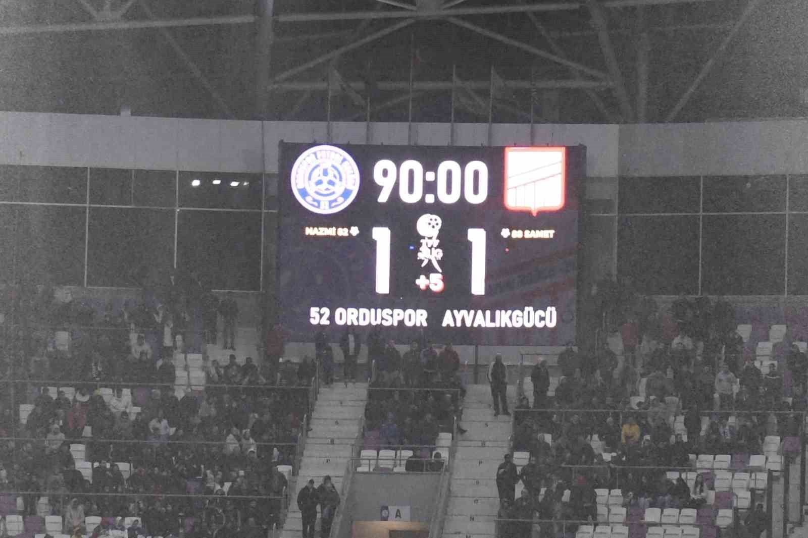 TFF 3. Lig Play-Off: 52 Orduspor FK: 1 - Ayvalıkgücü Belediyespor: 1
