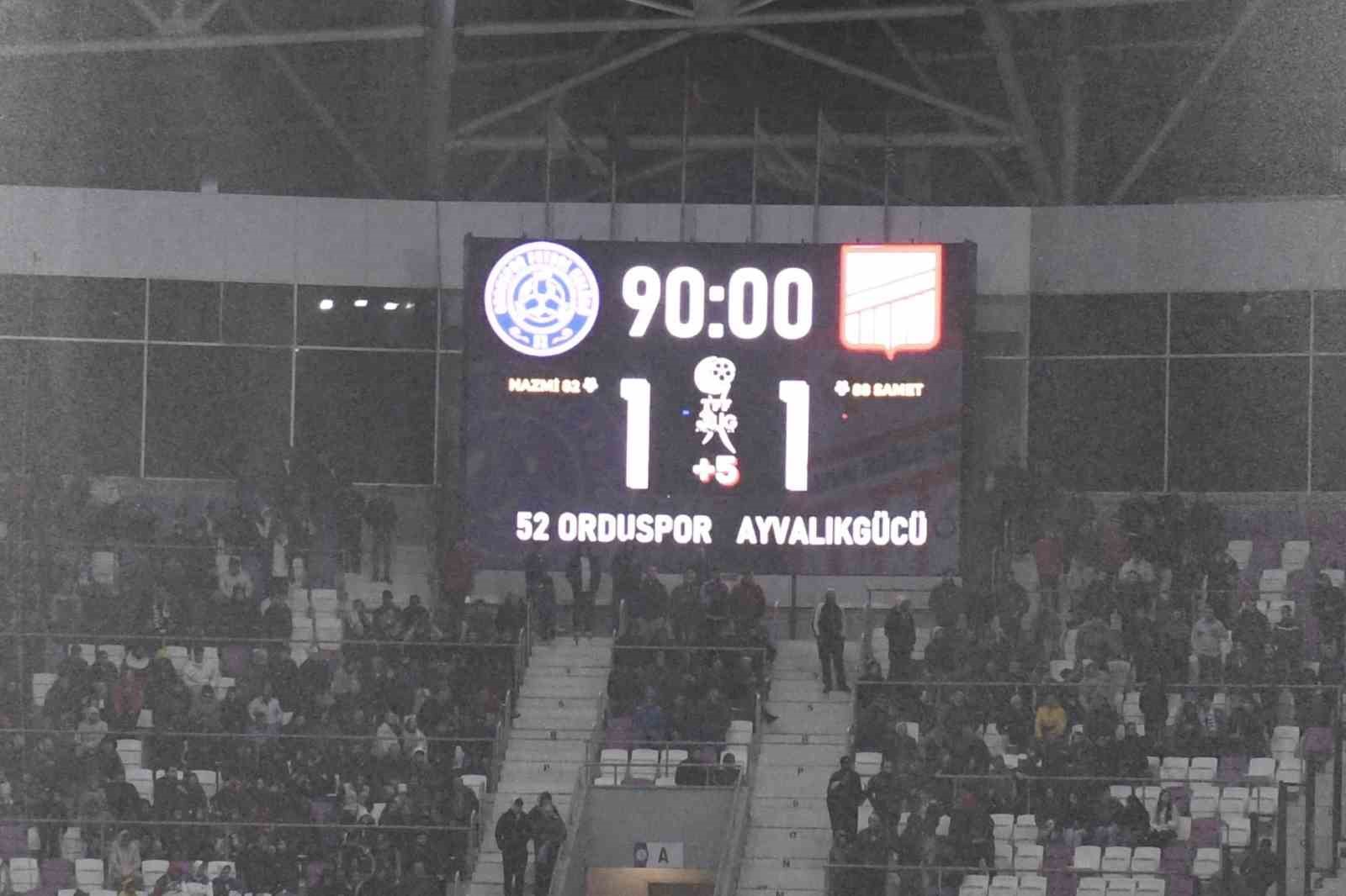 TFF 3. Lig Play-Off: 52 Orduspor FK: 1 - Ayvalıkg&uuml;c&uuml; Belediyespor: 1
