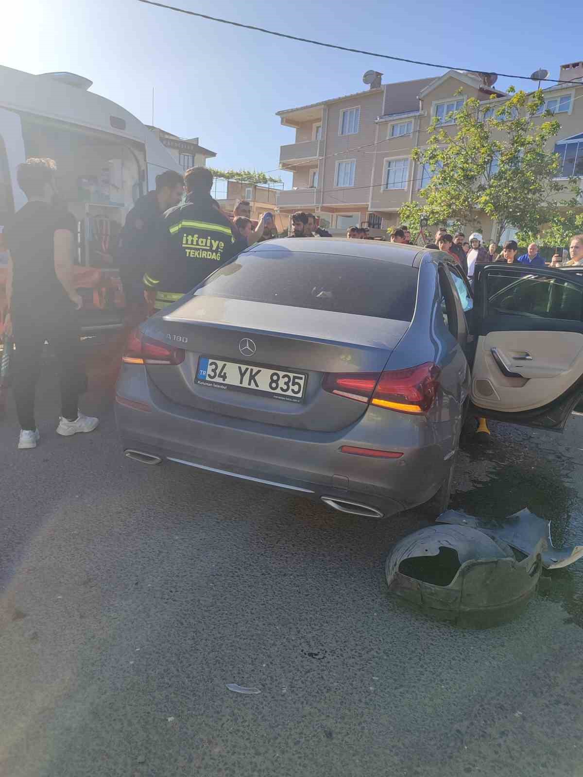 Tekirdağ’da otomobiller çarpıştı: 1 yaralı
