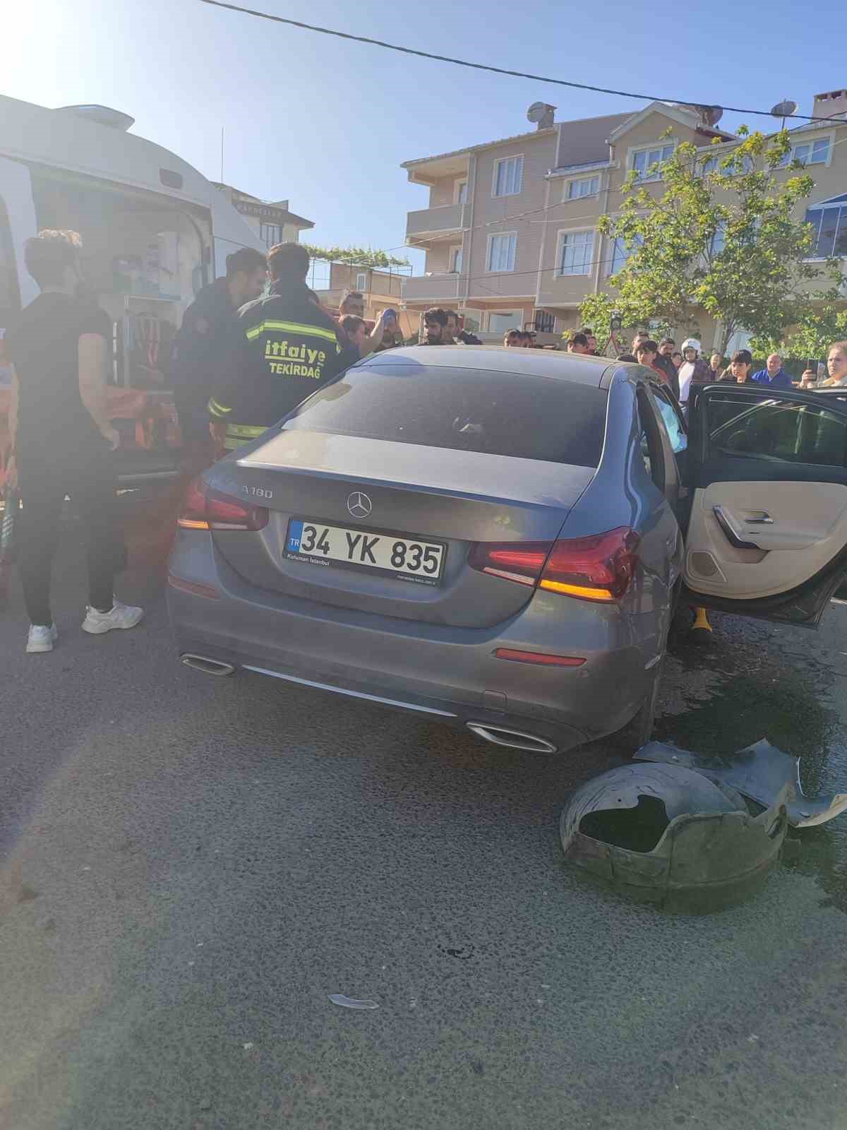 Tekirdağ&rsquo;da otomobiller &ccedil;arpıştı: 1 yaralı
