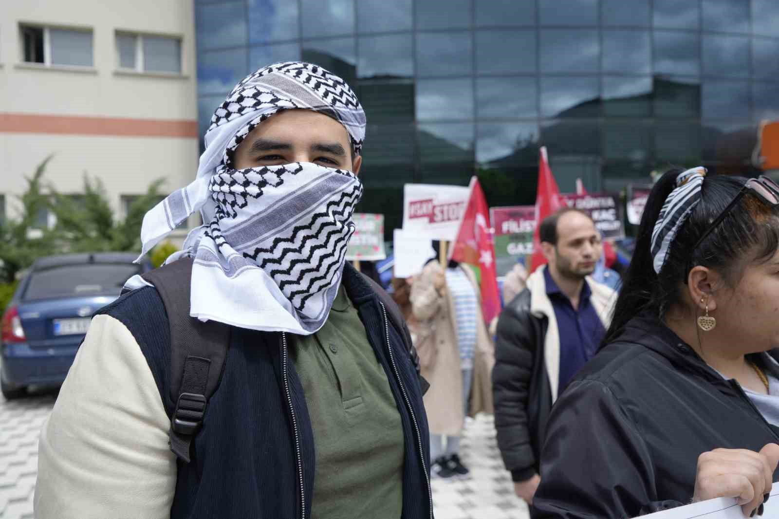 G&uuml;m&uuml;şhane&rsquo;den Filistin&rsquo;e destek y&uuml;r&uuml;y&uuml;ş&uuml;
