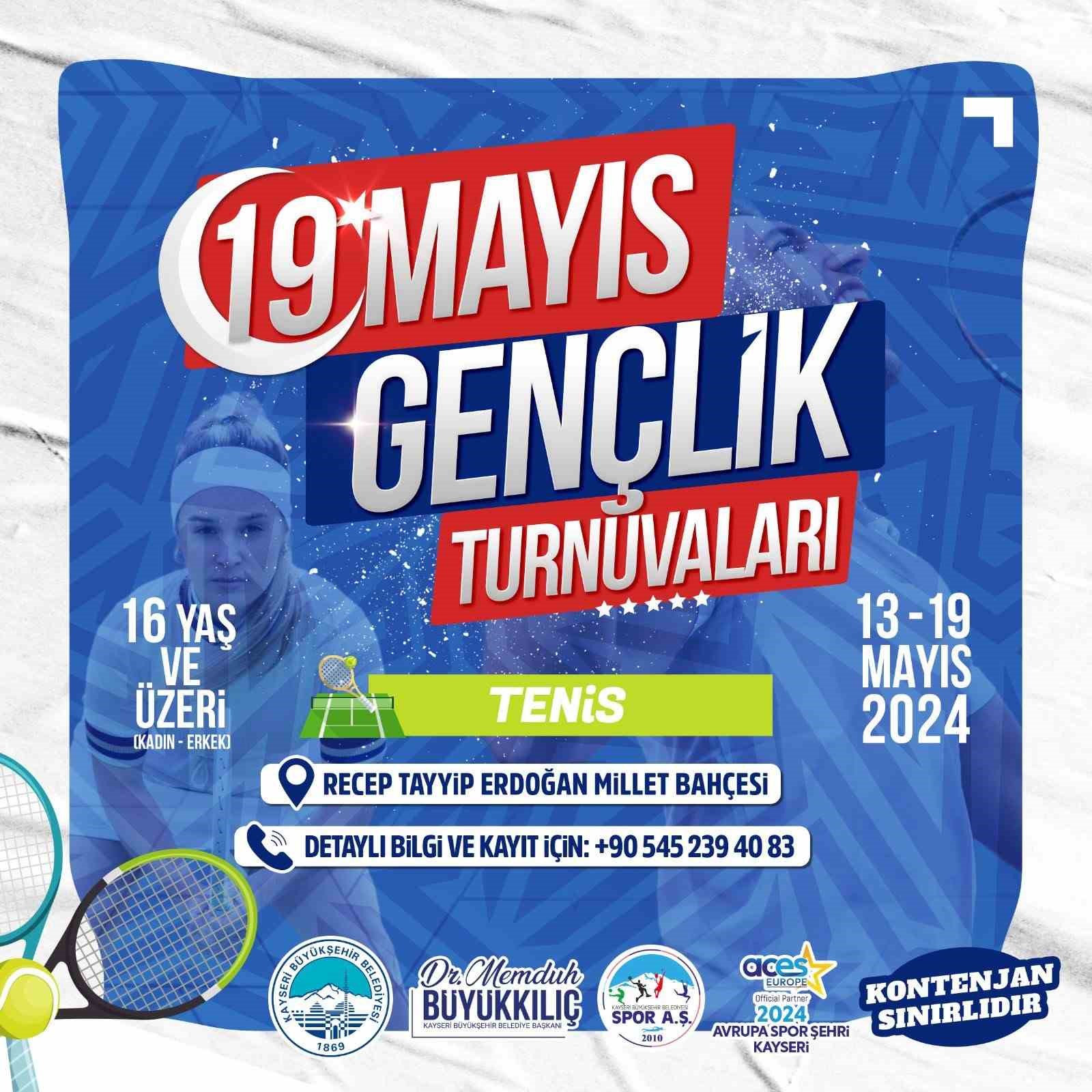 Büyükşehir Spor A.Ş.’nin 19 Mayıs Tenis Turnuvaları için kayıtlar başladı
