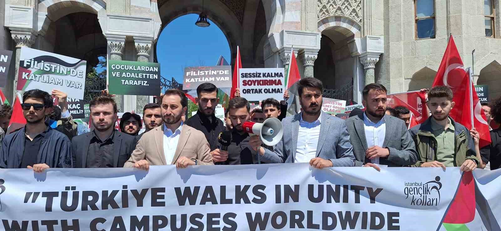 AK Parti İstanbul Gençlik Kolları’ndan Filistin’e destek yürüyüşü
