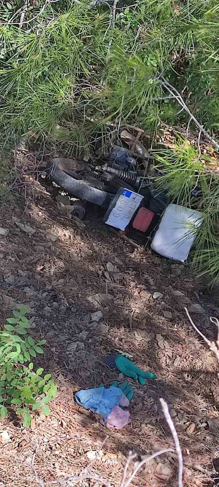 18 gün önce kaybolan Fetullah Kaya’nın kullandığı motosiklet ormanlık alanda bulundu
