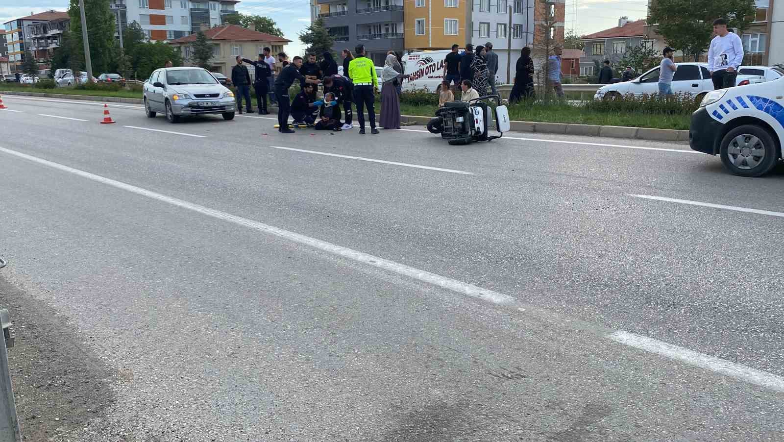 Konya’da üç tekerlekli bisiklet otomobille çarpıştı: 1 yaralı
