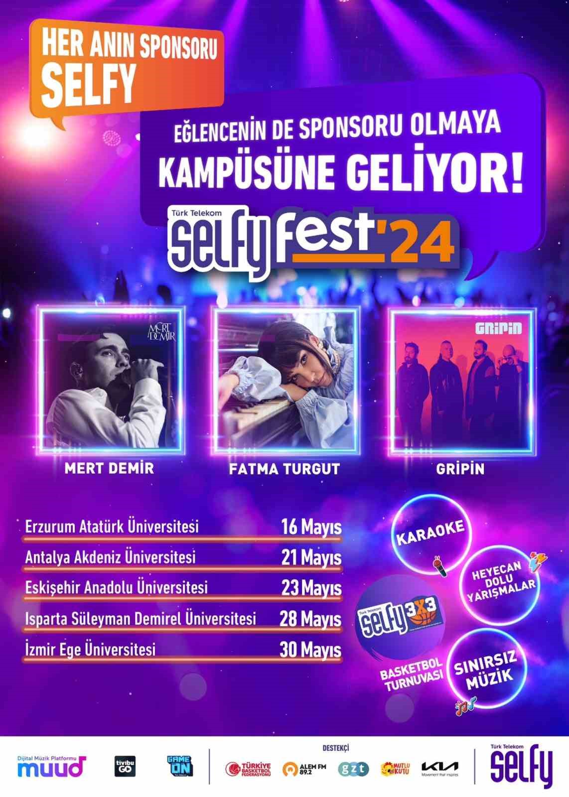 Türk Telekom’un gençlik markası Selfy ile kampüslerde festival başlıyor