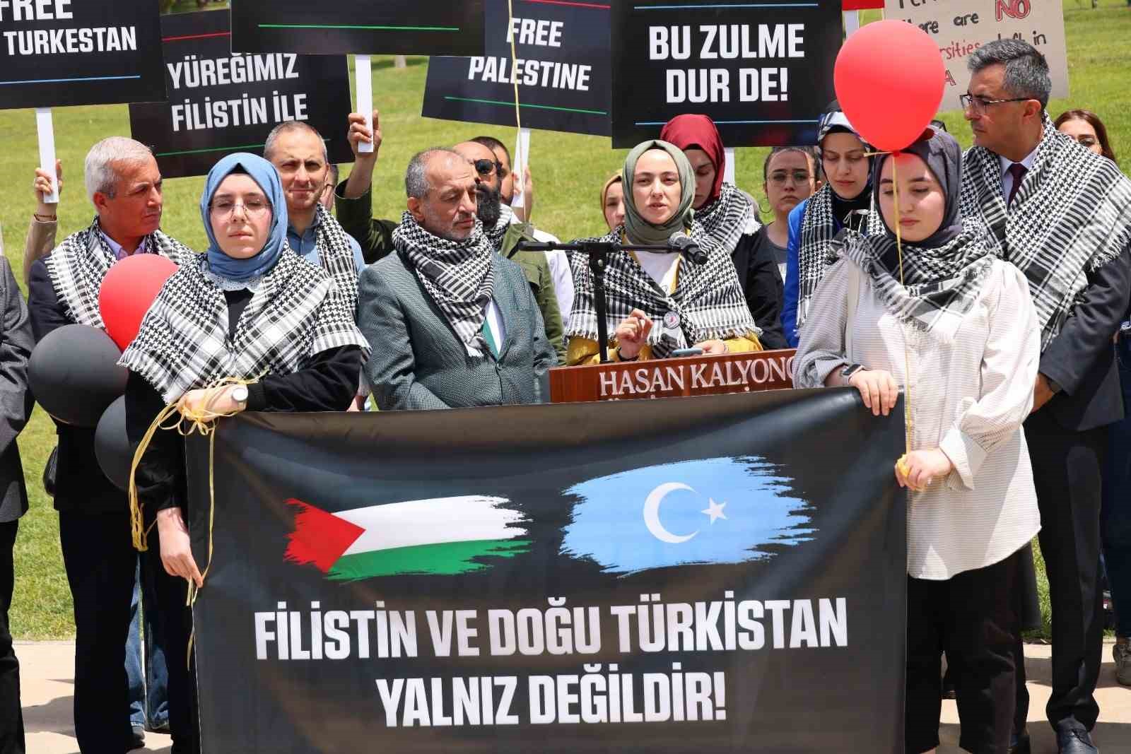 Hasan Kalyoncu Üniversitesi’nde Filistin’e destek yürüyüşü düzenlendi