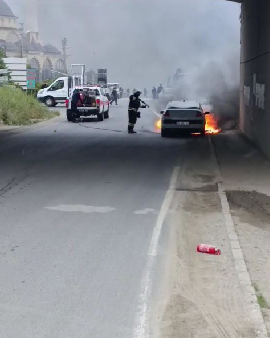 Tekirdağ’da LPG’li otomobil alev topuna döndü