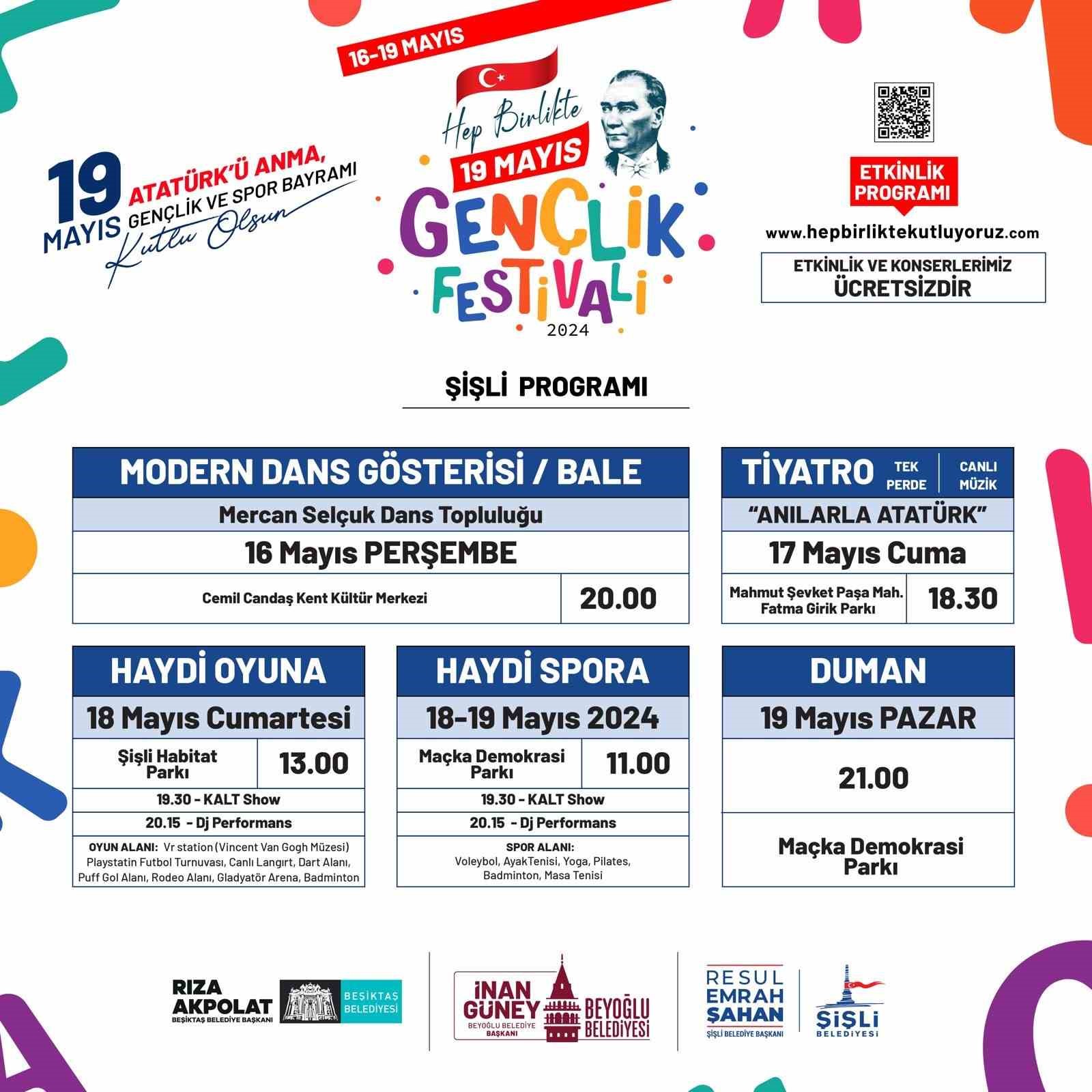 İstanbul&rsquo;da &uuml;&ccedil; il&ccedil;eden ortak &ldquo;Hep Birlikte 19 Mayıs Gen&ccedil;lik Festivali&rdquo;
