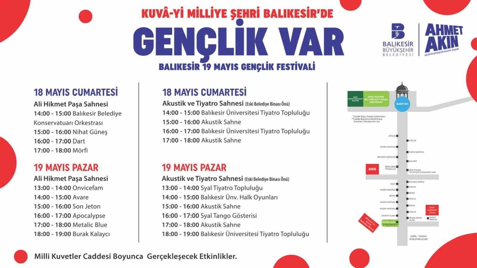 Balıkesir’de Gençlik Festivali fırtınası esecek