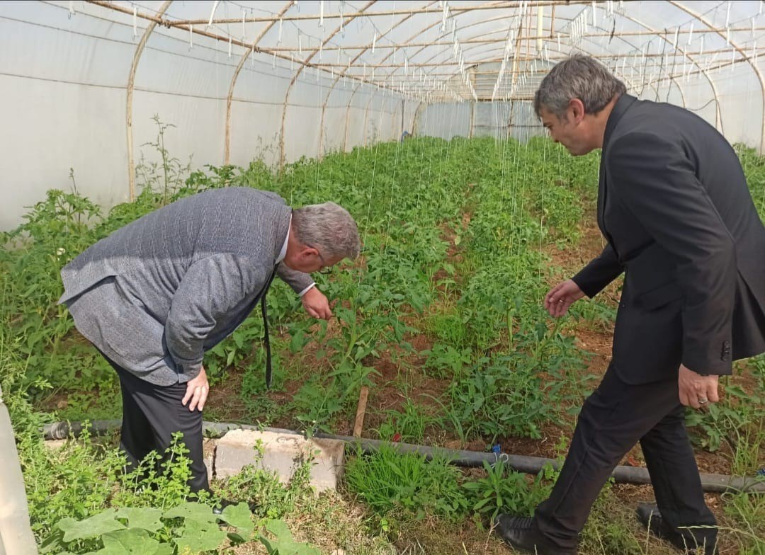 Sahaya inip üreticiler ile bir araya geldiler
