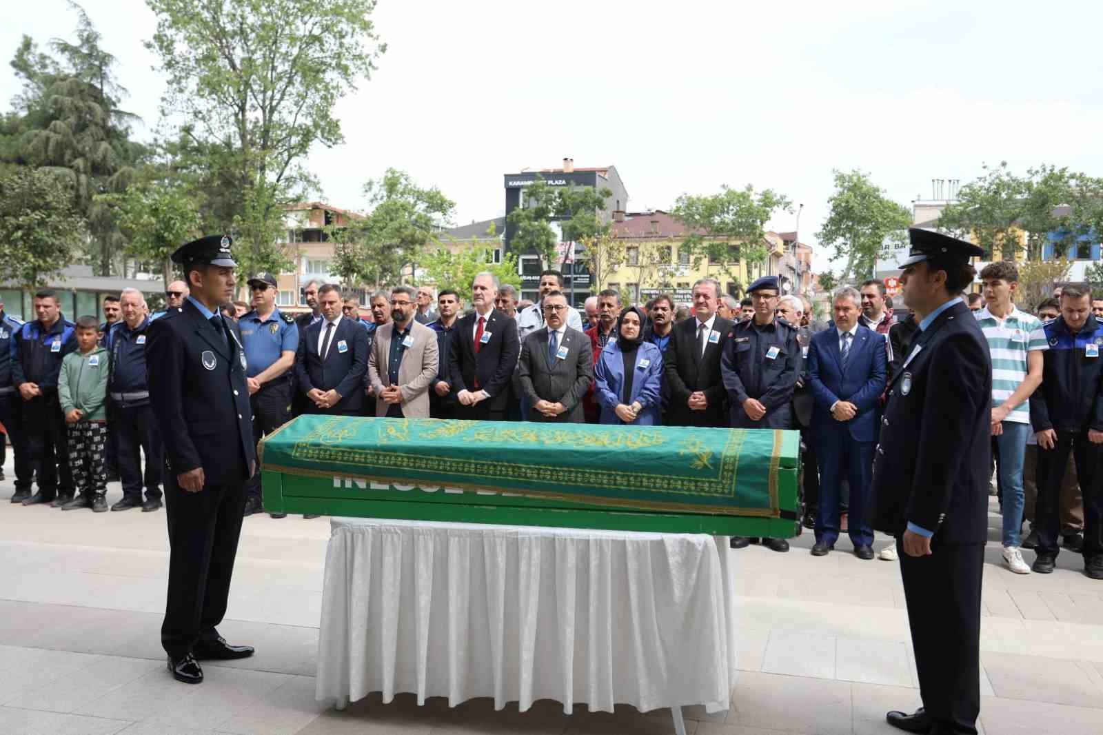 Vefat eden zabıta memuru Mustafa Şengün için tören düzenlendi