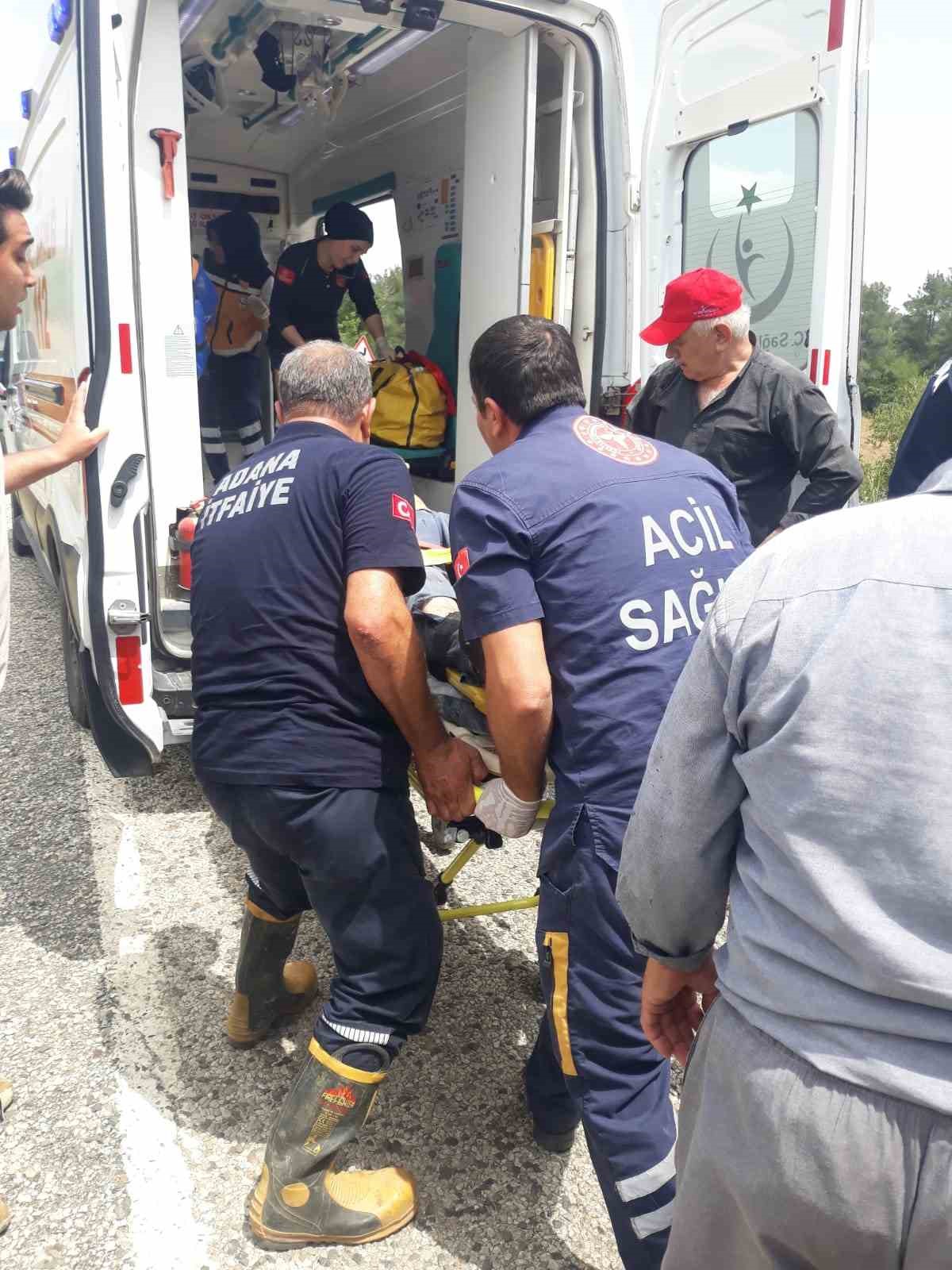 &Ccedil;apa yaparken ayağını makineye kaptıran adamı itfaiye kurtardı
