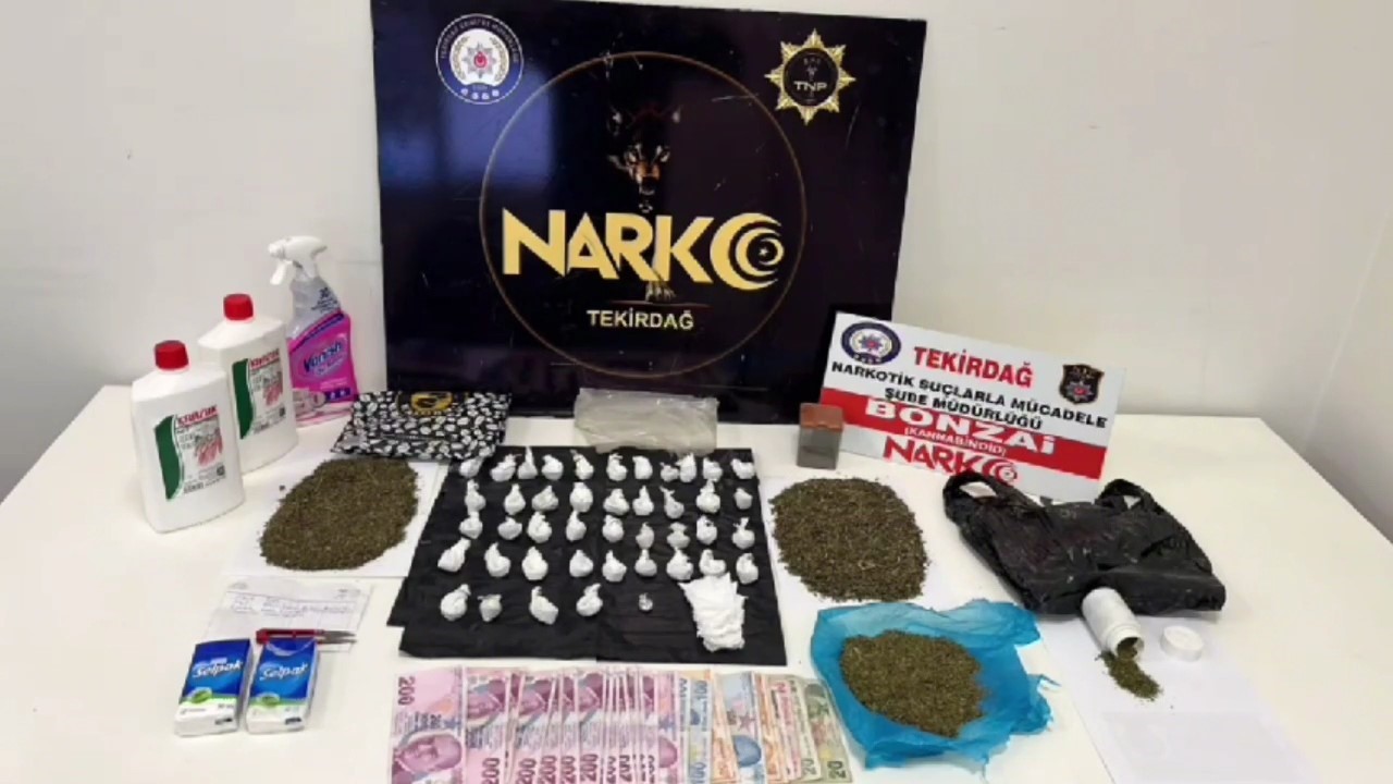 Tekirdağ&rsquo;da uyuşturucu operasyonu: 5 g&ouml;zaltı
