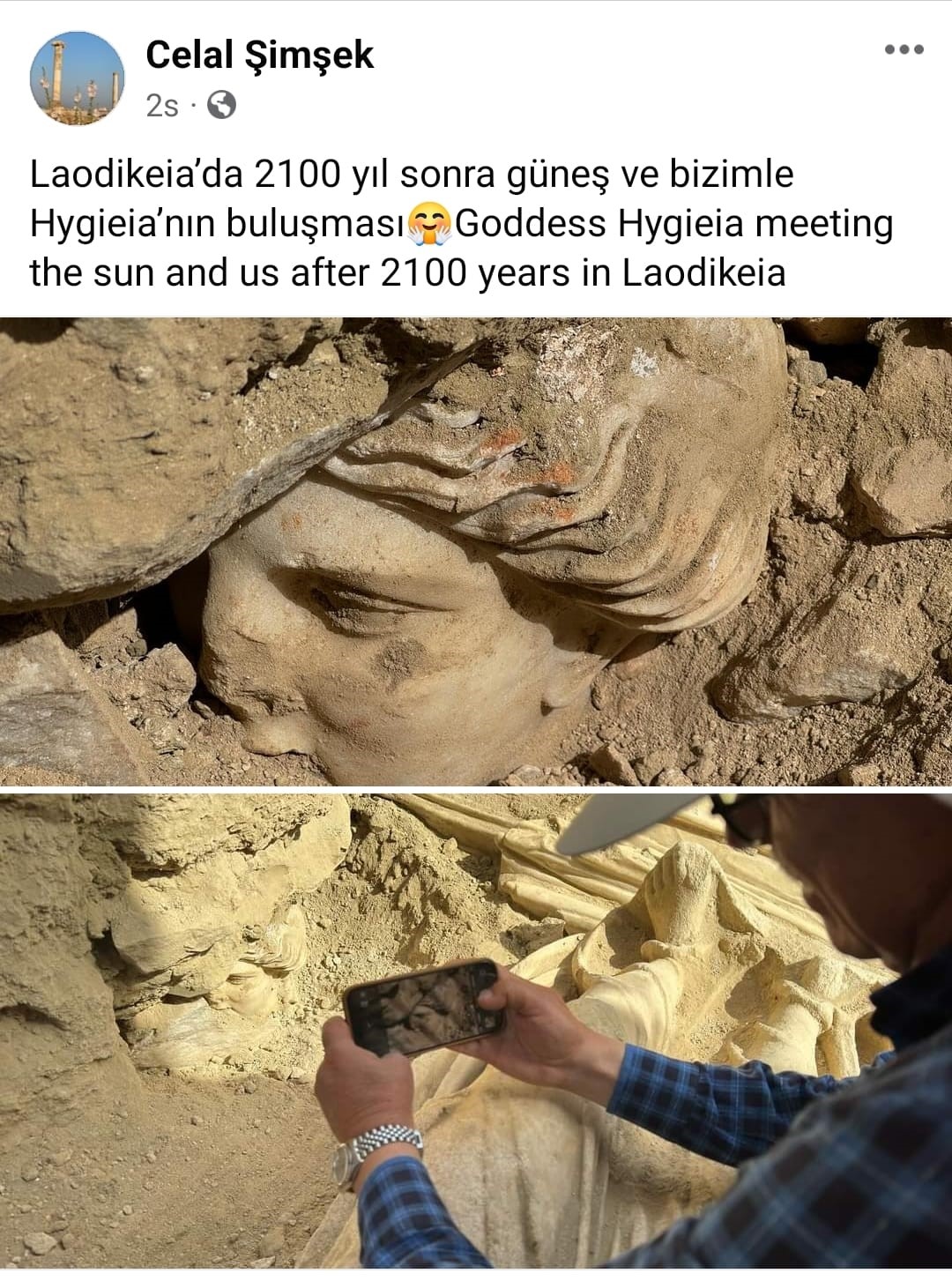 Hygieia&rsquo;nın başı 2 bin 100 yıl sonra g&uuml;neşi g&ouml;rd&uuml; 