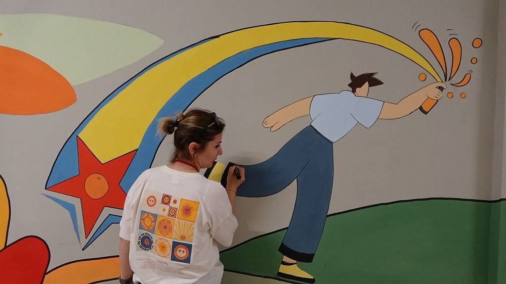 &Ccedil;ocuk cezaevinde &rsquo;Sanat Sokağı&rsquo; a&ccedil;ıldı
